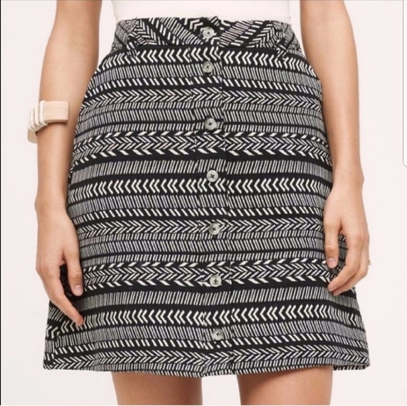 Anthropologie Dresses & Skirts - Maeve | Anthropologie black and white tribal skirt